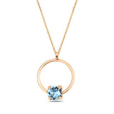 Lustrous Metal Hoop Necklace - Modern Statement Design
