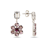 Vibrant Swarovski Crystal Earrings - Fiore Flower-Inspired Design