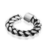 Sterling Silver Curb Chain Bracelet - Bold Statement Design