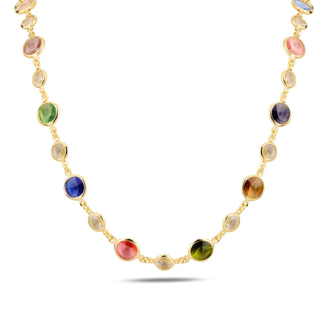 Delicate Row Necklace - Modern Elegance for Everyday Shine