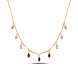 Neptune Series Drop Necklace - Cascading Elements Design