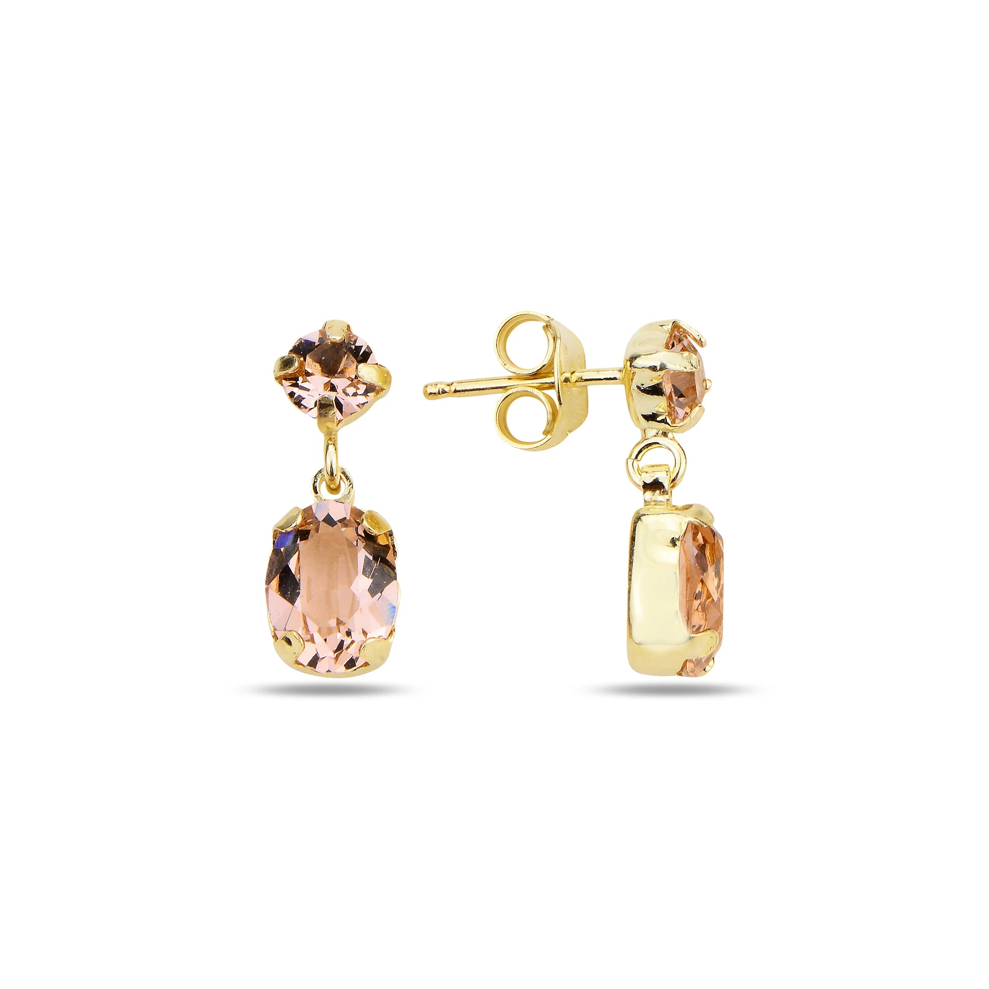 Sophisticated Duo Dangle Earrings - Modern Movement & Effortless Chic