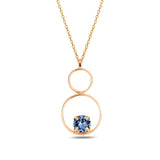 Rose Gold Plated Sterling Silver Infinity Necklace - Bezel Set Swarovski