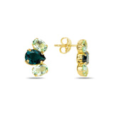 Elegant Rounded Trio Earrings - Polished Metal Everyday Chic