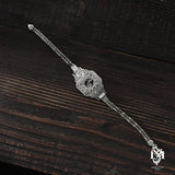 Sterling Silver Men's Bracelet - Custom Initial Engraving