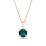 Brilliant Stone Pendant Necklace - Minimalist Everyday Sparkle