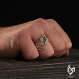 Sterling Silver Men's Ring - Zulfikar Sword Design