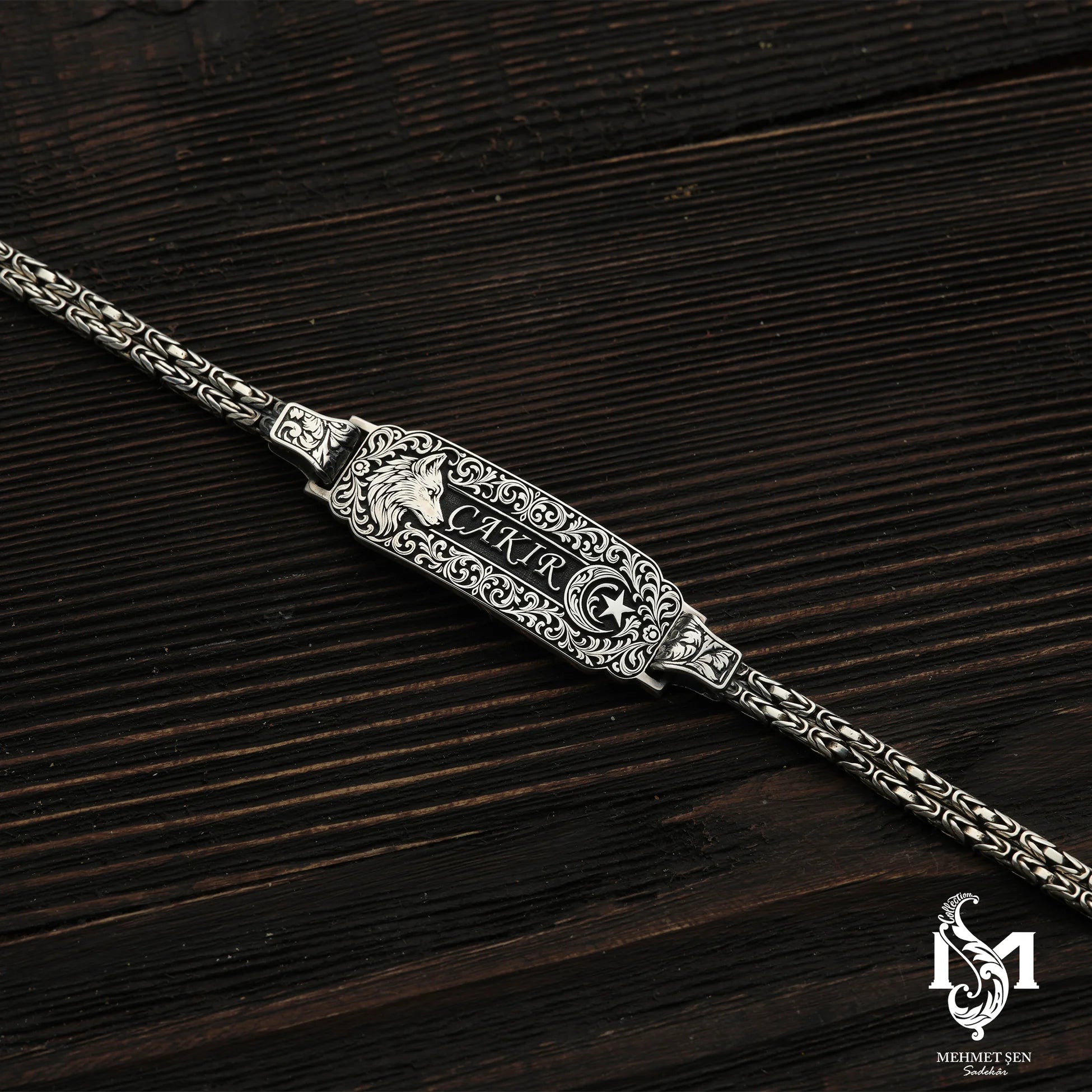 Sterling Silver Men's Bracelet - Personalized Engravable Design