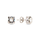 Modern Solitaire Earrings - Effortless Chic with Metal Frame