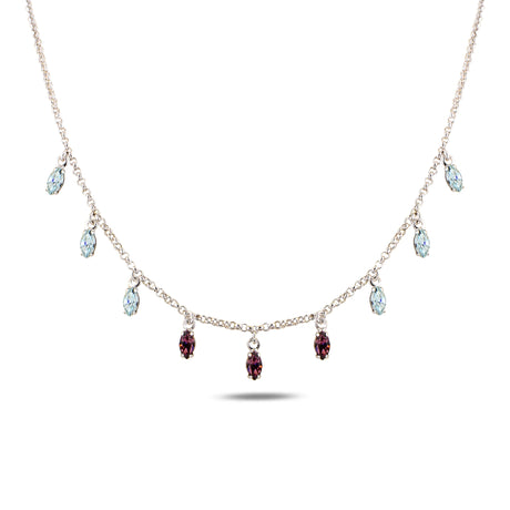 Neptune Series Drop Necklace - Cascading Elements Design