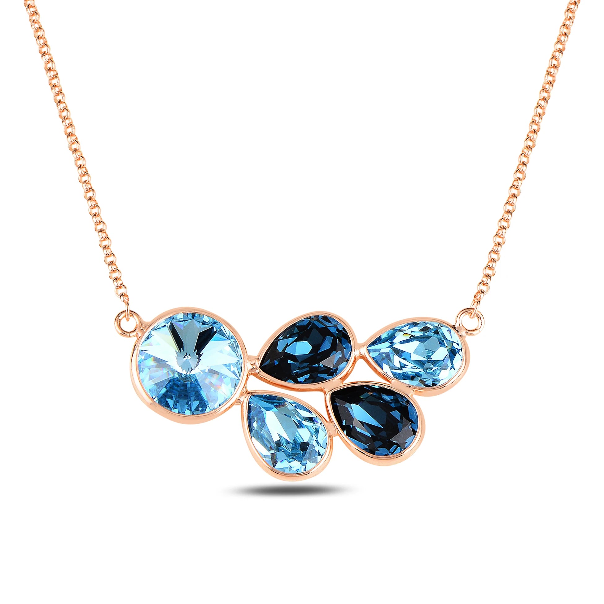 Elegant Pendant Necklace - Fluid Ocean-Inspired Design