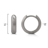 Sterling Silver Hoop Earrings - Polished Thin Domed Design