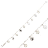 Elegant Dangling Charm Bracelet - Row of Coin-Inspired Discs