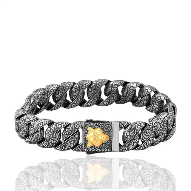 18K Gold Plated Sterling Silver Bracelet - Elegant Corey Design