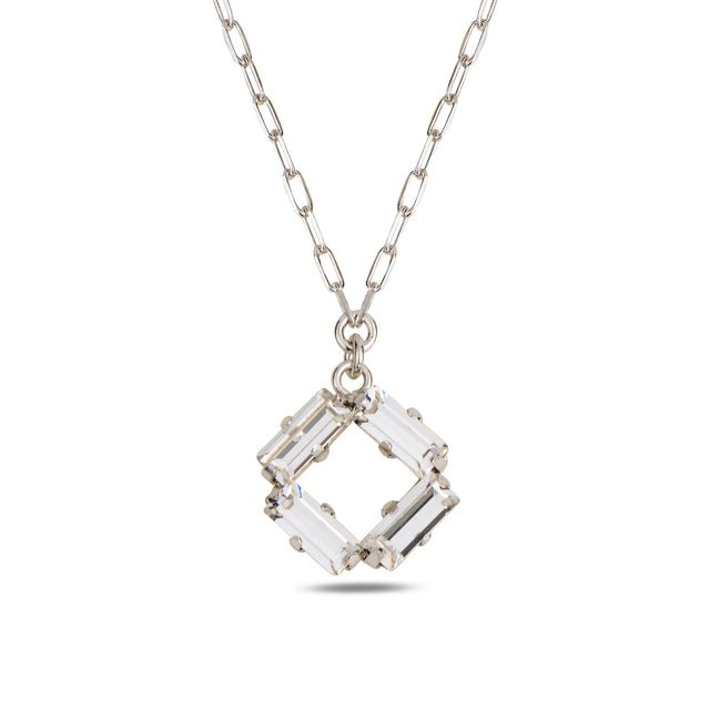 Sparkling Geometric Pendant Necklace - Minimalist Elegance