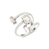Elegant Triple Coiled Ring - Minimalist Sparkle Design