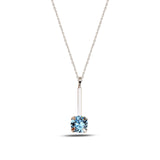 Delicate Clear Stone Solitaire Necklace - Timeless Elegance