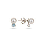 Rainbow-Hued Stud Earrings - Timeless Classic Design