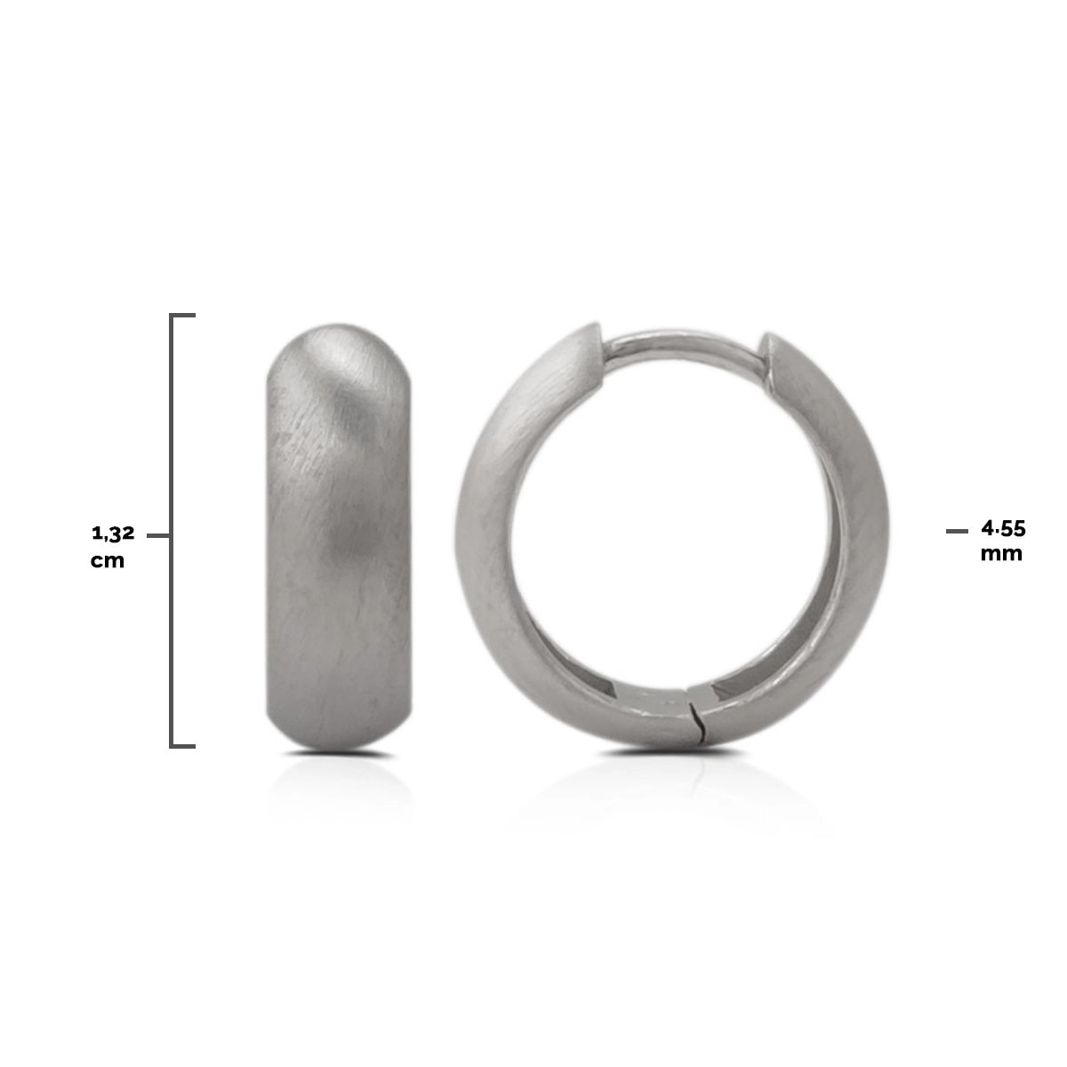 Sterling Silver Thick Domed Hoop Earrings - Modern Essential