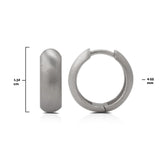 Sterling Silver Thick Domed Hoop Earrings - Modern Essential