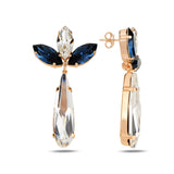 Flora Inspired Dangle Earrings - Uniquely Designed Floral Sparkle