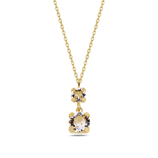 Oval Cut Crystal Pendant Necklace - Timeless Voluminous Design
