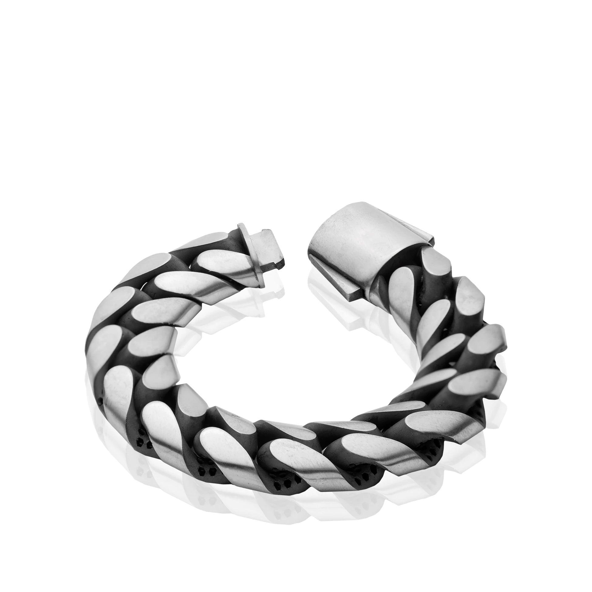 Sterling Silver Gourmet Chain Bracelet - Bold Statement Link