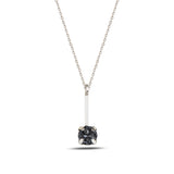 Delicate Clear Stone Solitaire Necklace - Timeless Elegance