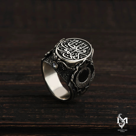Sterling Silver Men's Ring - Declaration of Faith & Wisdom