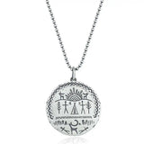 Sterling Silver Shaman Drum Pendant Necklace - Symbolic & Unique