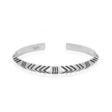 Sterling Silver Vector Bracelet - Contemporary Geometric Artistry
