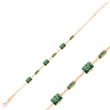 Brilliant Baguette Crystal Bracelet - Sienna Collection Modern Elegance