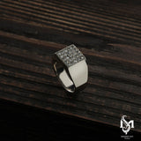 Bague homme en argent sterling - Design audacieux avec pierre précieuse