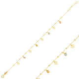 Crystals & Polished Metal Bracelet - Elegant Heart Charm Design