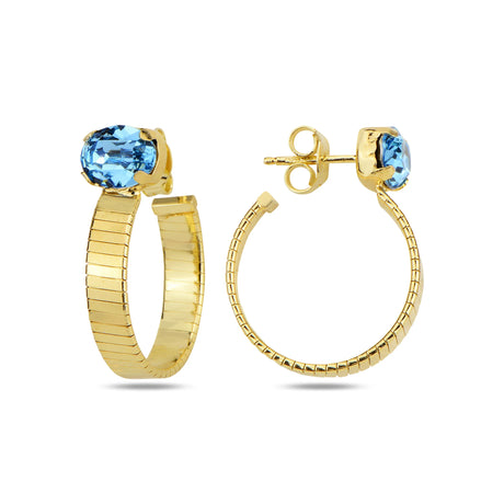 Modern Oval Hoop Earrings - Bold Minimalist Design for Everyday Elegance