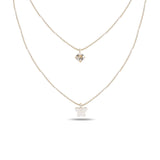 Elegant Butterfly Solitaire Necklace - Minimalist Clear Stone Pendant