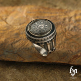 Sterling Silver Men's Ring - Turkish Tribal Heritage Design