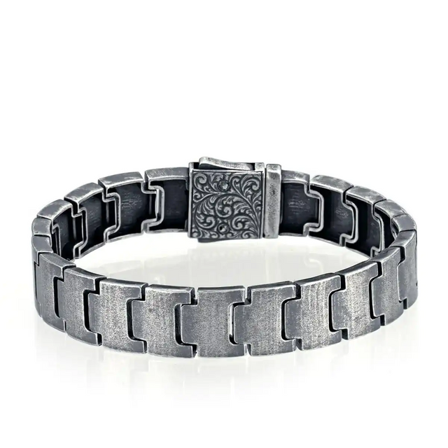Sterling Silver Niord Bracelet - Unique & Symbolic Artisanal Design