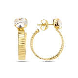 Modern Oval Hoop Earrings - Bold Minimalist Design for Everyday Elegance