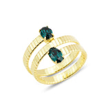 Elegant Coiled Ring - Bold Oval Spiral Design