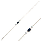 Elegant Three Stone Bracelet - Sparkling Trio Design