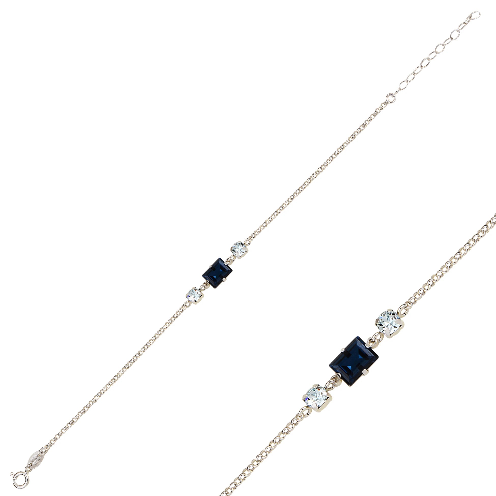 Elegant Three Stone Bracelet - Sparkling Trio Design