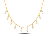 Collier Pendentif Baguette Minimaliste - Design Élégant Suspendu