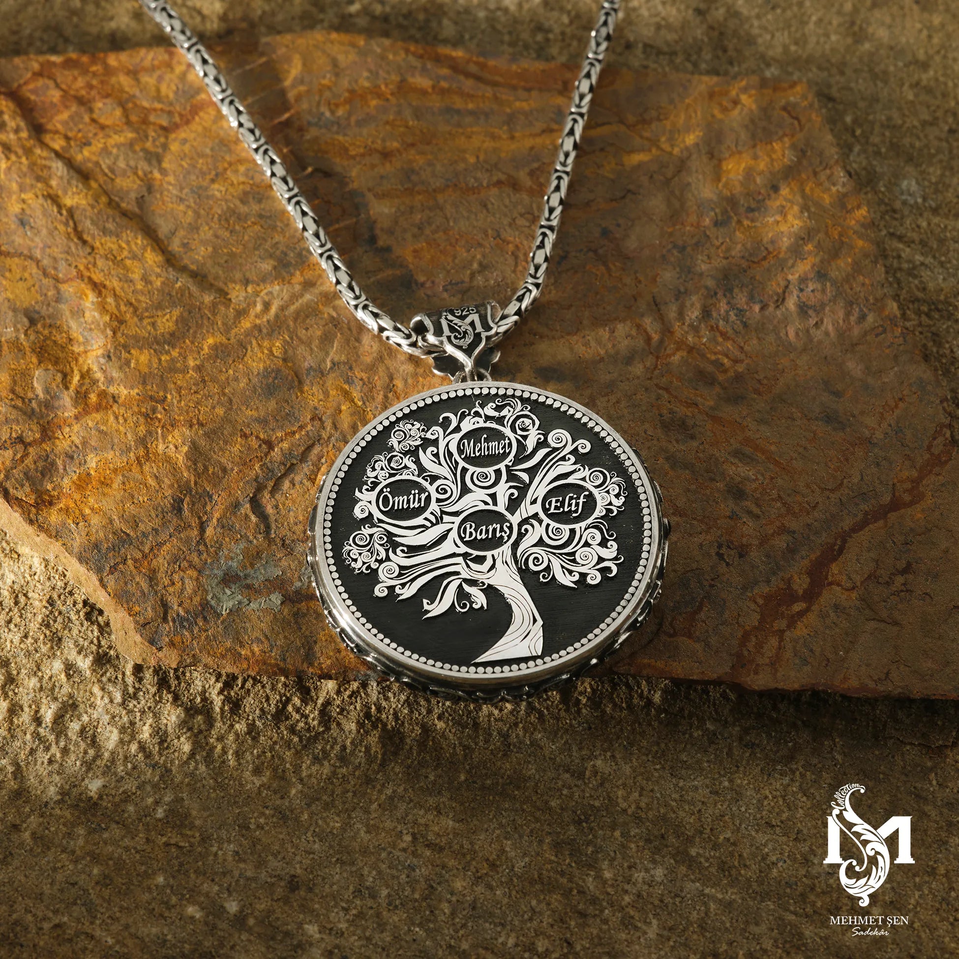 Men's Tree of Life Medallion Pendant - Symbolic Heritage Style