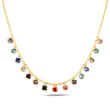 Voluminous Oval Crystal Strand Necklace - Timeless Design