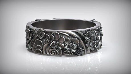Elegant Floral Wind Design Ring