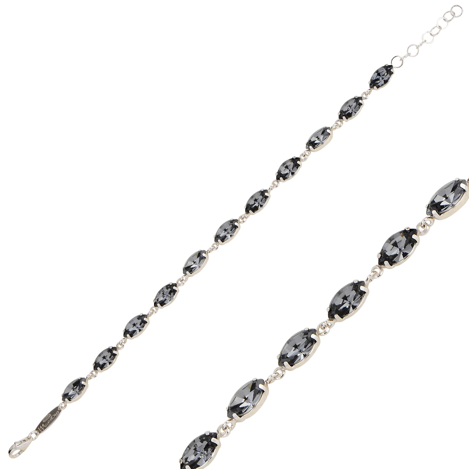Sterling Silver Marquise Swarovski Crystal Bracelet - Signature Style