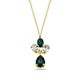 Rounded Elegance Flower Necklace - Modern Floral Statement