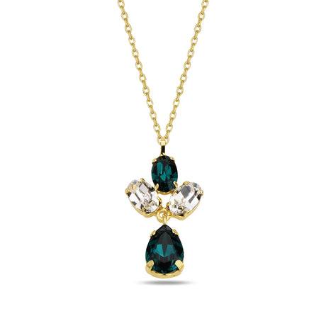 Rounded Elegance Flower Necklace - Modern Floral Statement