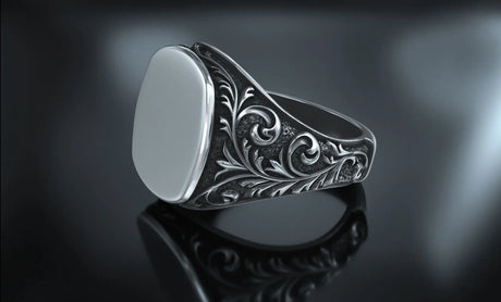 Premium Grand Sterling Silver Signet Ring